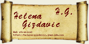 Helena Gizdavić vizit kartica